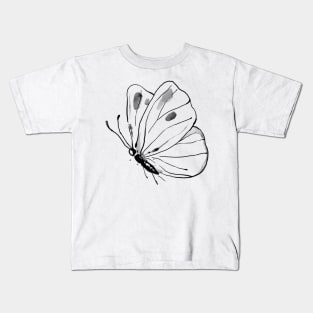 Ink Butterfly Side View Kids T-Shirt